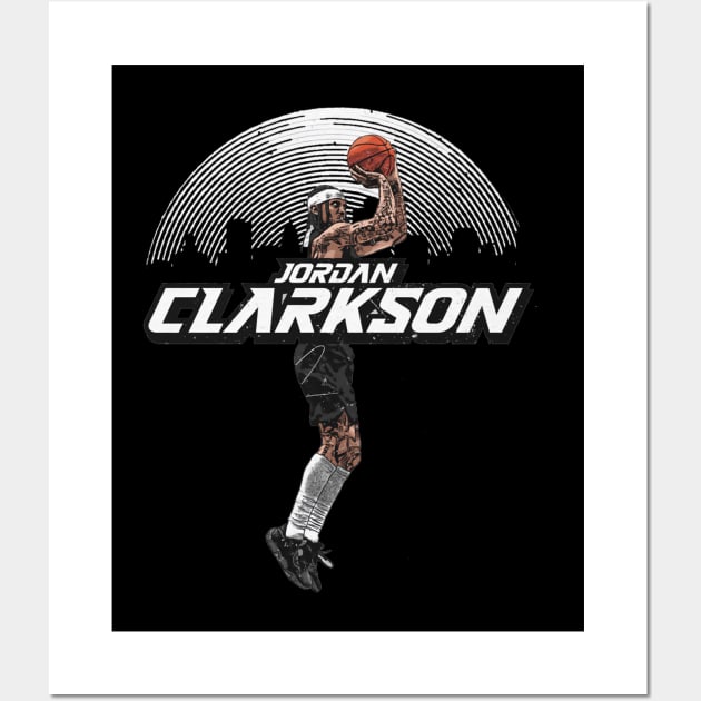 Jordan Clarkson Utah Skyline Wall Art by danlintonpro